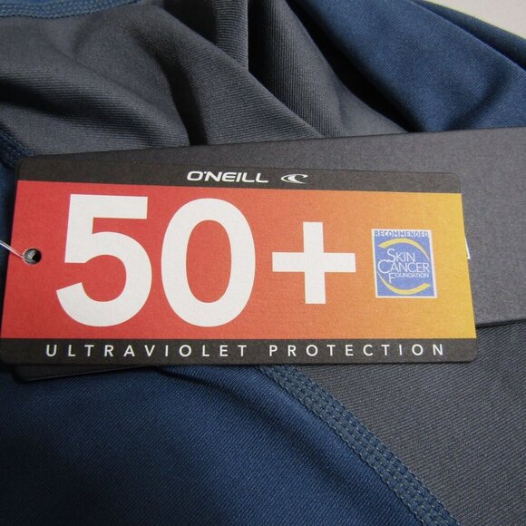 O'NEILL NWT Skins long sleeve RASHGUARD TRVLR Blue/Gray XL SPF 50 Slim Fit READ - Picture 8 of 14